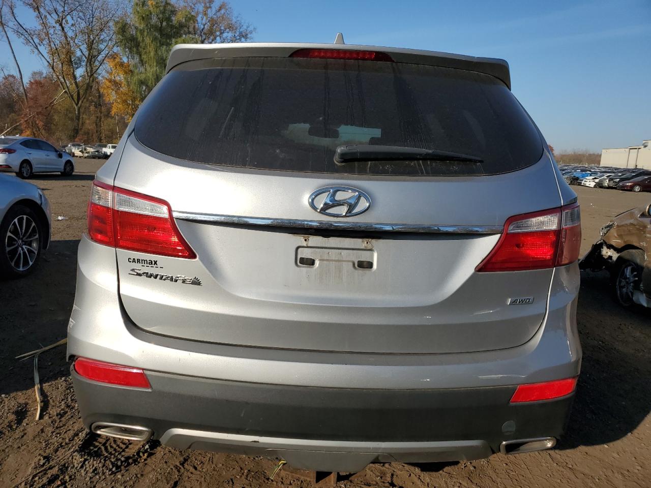 2015 Hyundai Santa Fe VIN KM8SMDHF3FU127657 Copart auction photo, rear end / undercarriage damage thumbnail 6