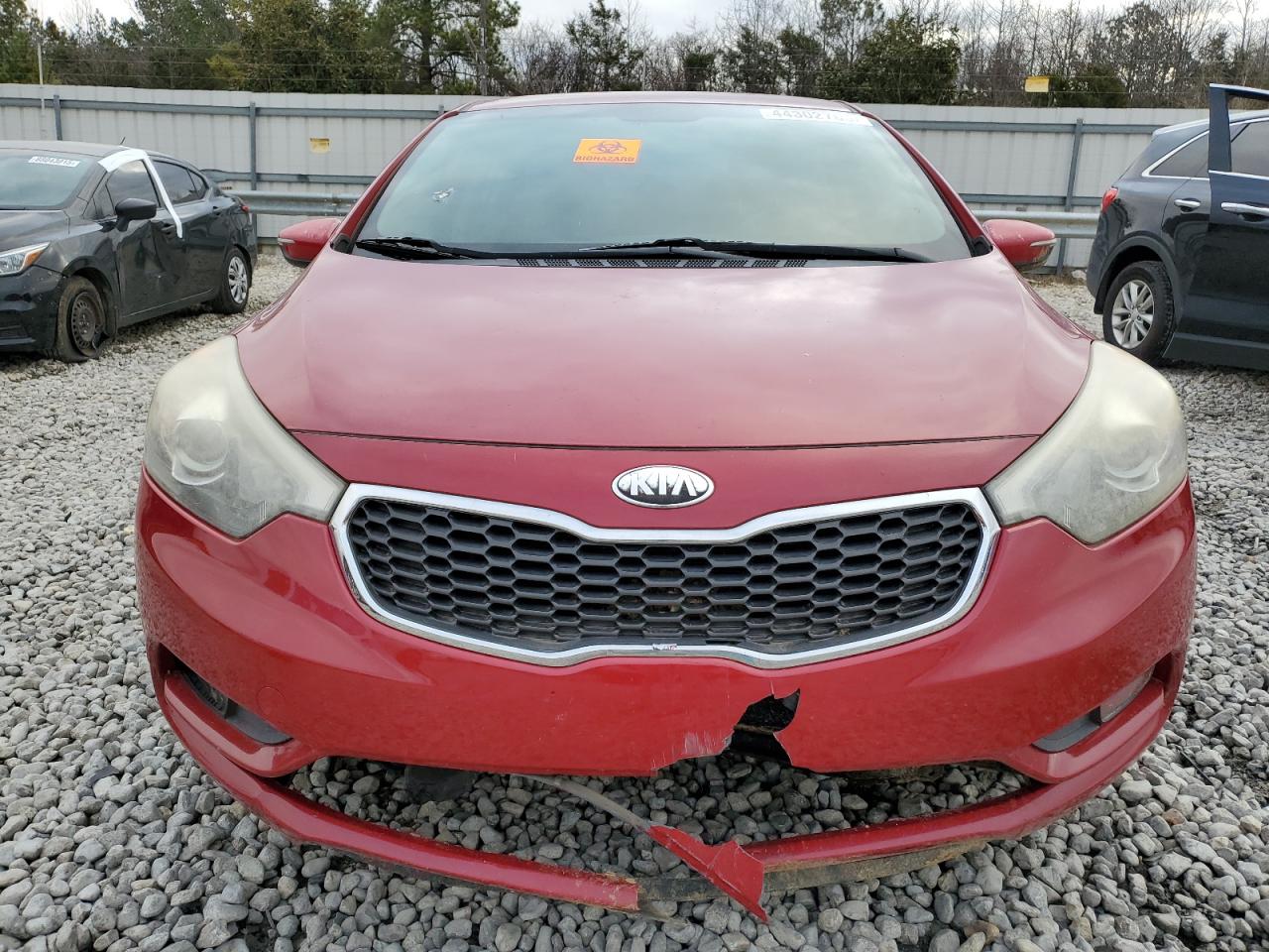 2014 KIA Forte VIN KNAFX4A83E5082993 Copart auction photo, front end damage thumbnail 5