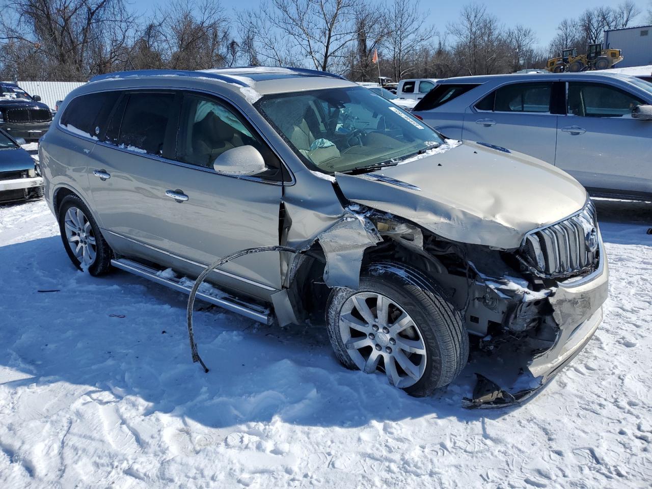 2015 Buick Enclave VIN 5GAKVCKD2FJ357812 Copart auction photo, front end / side damage thumbnail 4