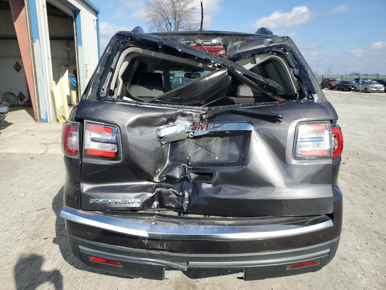 2014 GMC Acadia VIN 1GKKRRKD3EJ228082 Copart auction photo, rear end / top/roof damage thumbnail 6