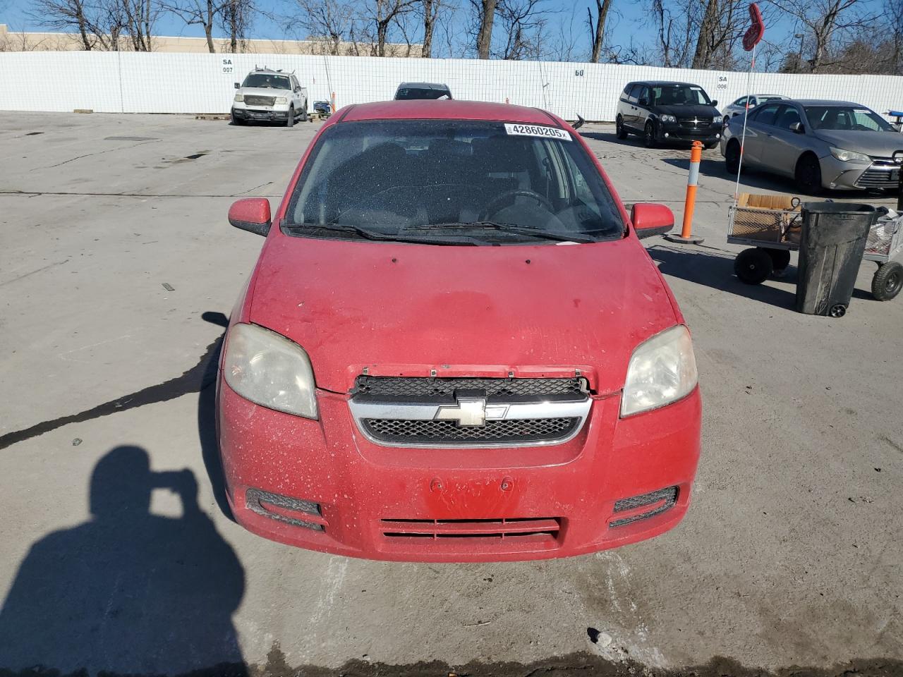 2009 Chevrolet Aveo VIN KL1TD56E99B327300 Copart auction photo, front end damage thumbnail 5