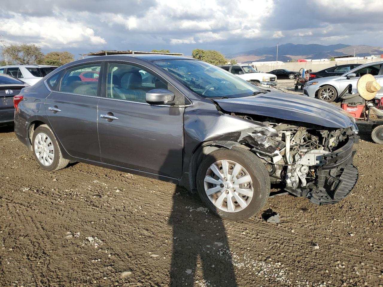 2017 Nissan Sentra VIN 3N1AB7AP8HL721204 Copart auction photo, front end / rear end damage thumbnail 4