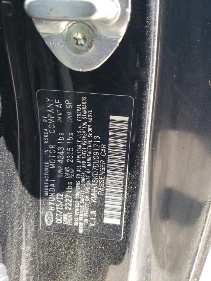 2013 Hyundai Genesis VIN KMHHT6KD7DU091713 Copart auction photo, front end / rear end damage thumbnail 12