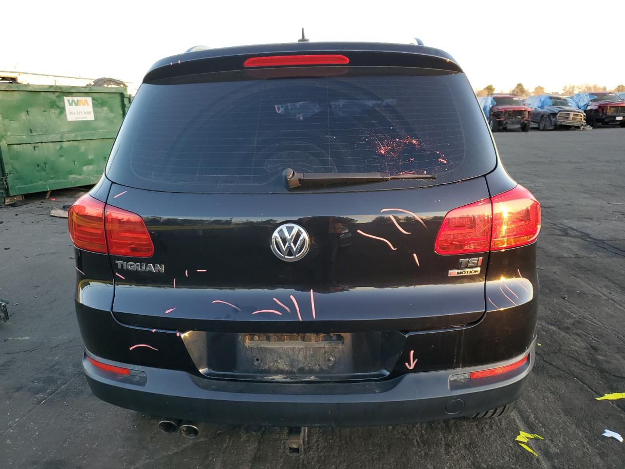 2016 Volkswagen Tiguan VIN WVGBV7AX5GW606489 Copart auction photo, front end / hail damage thumbnail 6