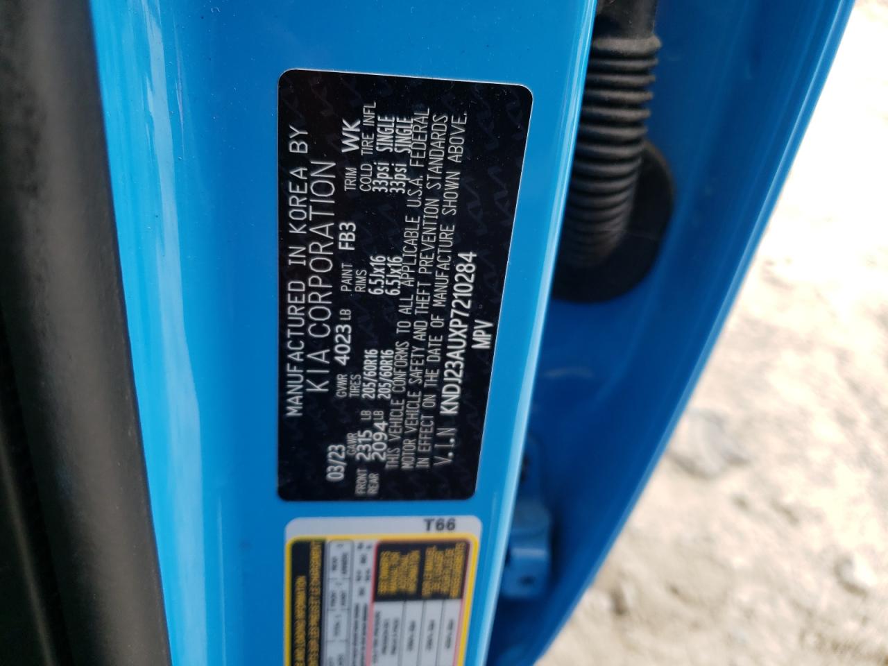 2023 KIA Soul VIN KNDJ23AUXP7210284 Copart auction photo, rear end / minor dent/scratches damage thumbnail 13