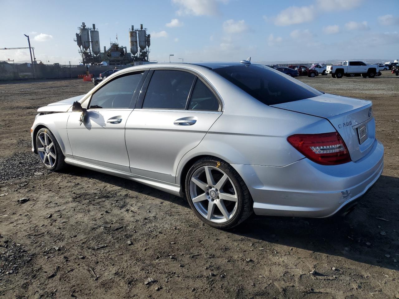 2014 Mercedes-Benz C-klasse VIN WDDGF4HB6EA956715 Copart auction photo, front end damage thumbnail 2