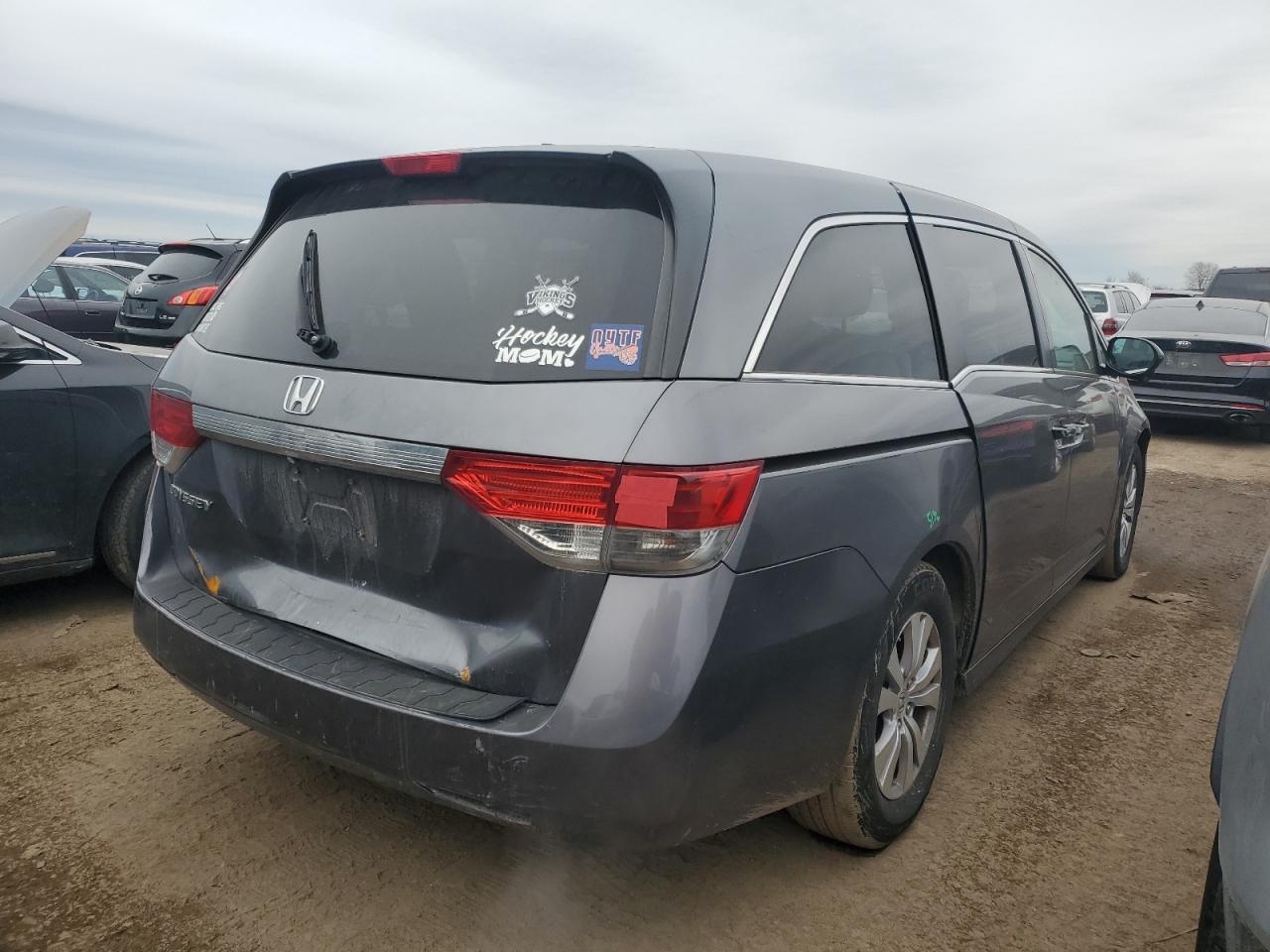 2014 Honda Odyssey VIN 5FNRL5H69EB126516 Copart auction photo, rear end / side damage thumbnail 3
