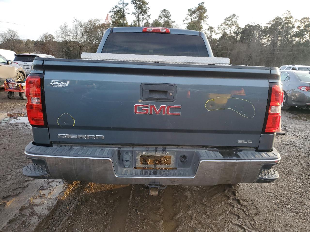 2014 GMC Sierra VIN 3GTU2UEC6EG469344 Copart auction photo, side damage thumbnail 6