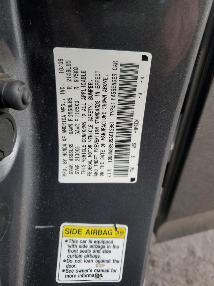 2009 Acura TL VIN 19UUA86539A012961 Copart auction photo, front end damage thumbnail 13