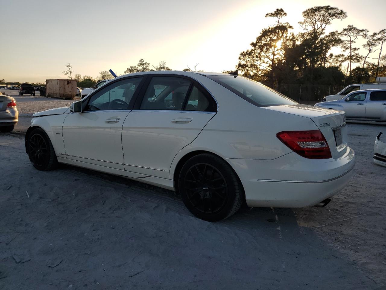 2012 Mercedes-Benz C-klasse VIN WDDGF4HB3CA597563 Copart auction photo, front end / minor dent/scratches damage thumbnail 2