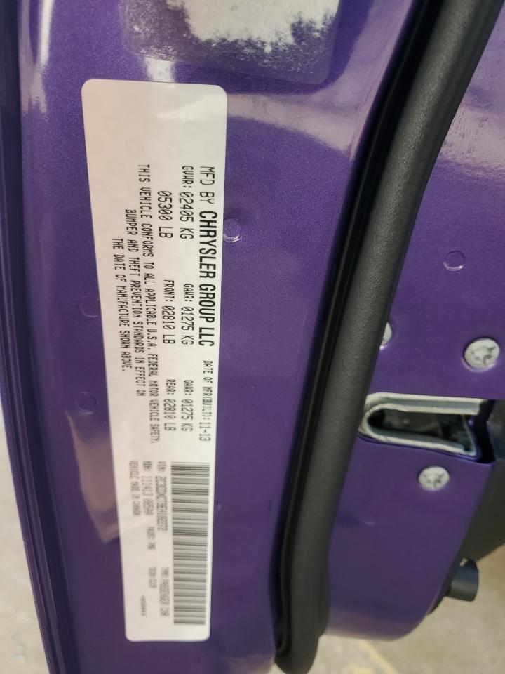 2014 Dodge Charger VIN 2C3CDXCT9EH182272 Copart auction photo, rear end / front end damage thumbnail 12