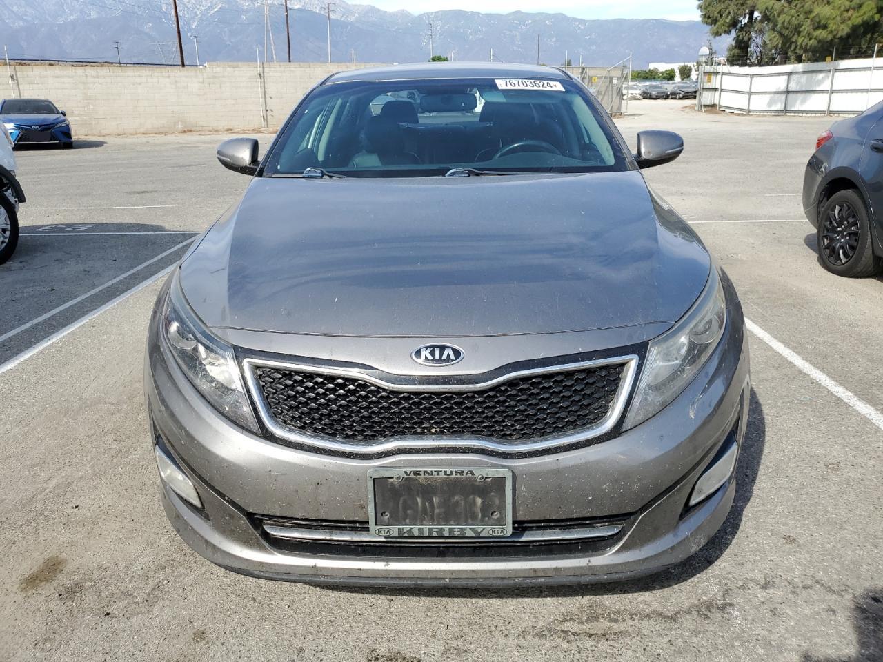 2014 KIA Optima VIN 5XXGR4A71EG306492 Copart auction photo, all over damage thumbnail 5