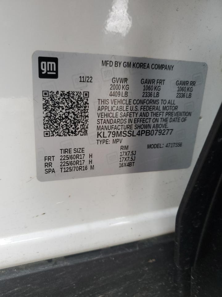 2023 Chevrolet TrailBlazer VIN KL79MSSL4PB079277 Copart auction photo, side / front end damage thumbnail 15