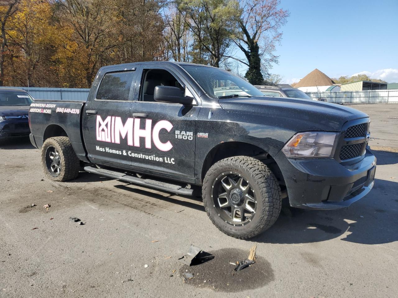 2013 RAM 1500 VIN 1C6RR6KT7DS715706 Copart auction photo, vandalism damage thumbnail 4