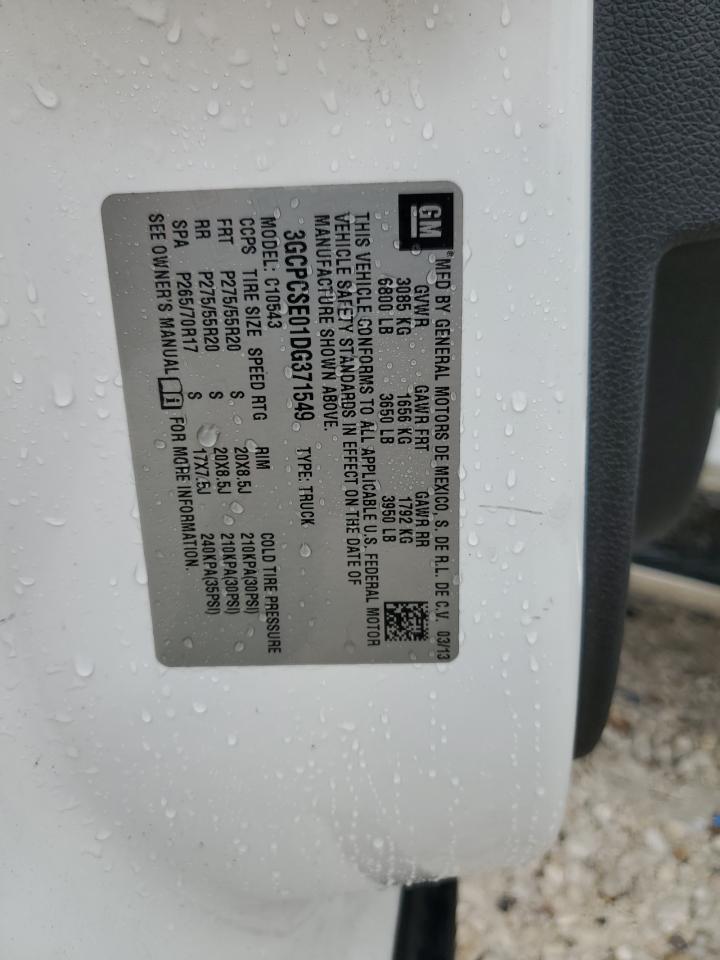 2013 Chevrolet Silverado VIN 3GCPCSE01DG371549 Copart auction photo, vandalism damage thumbnail 13