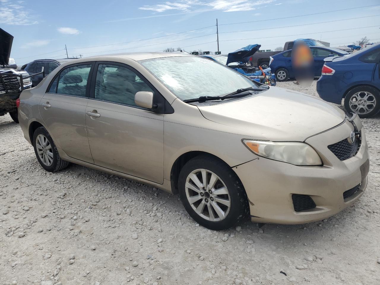 2009 Toyota Corolla VIN 1NXBU40EX9Z055153 Copart auction photo, side / front end damage thumbnail 4