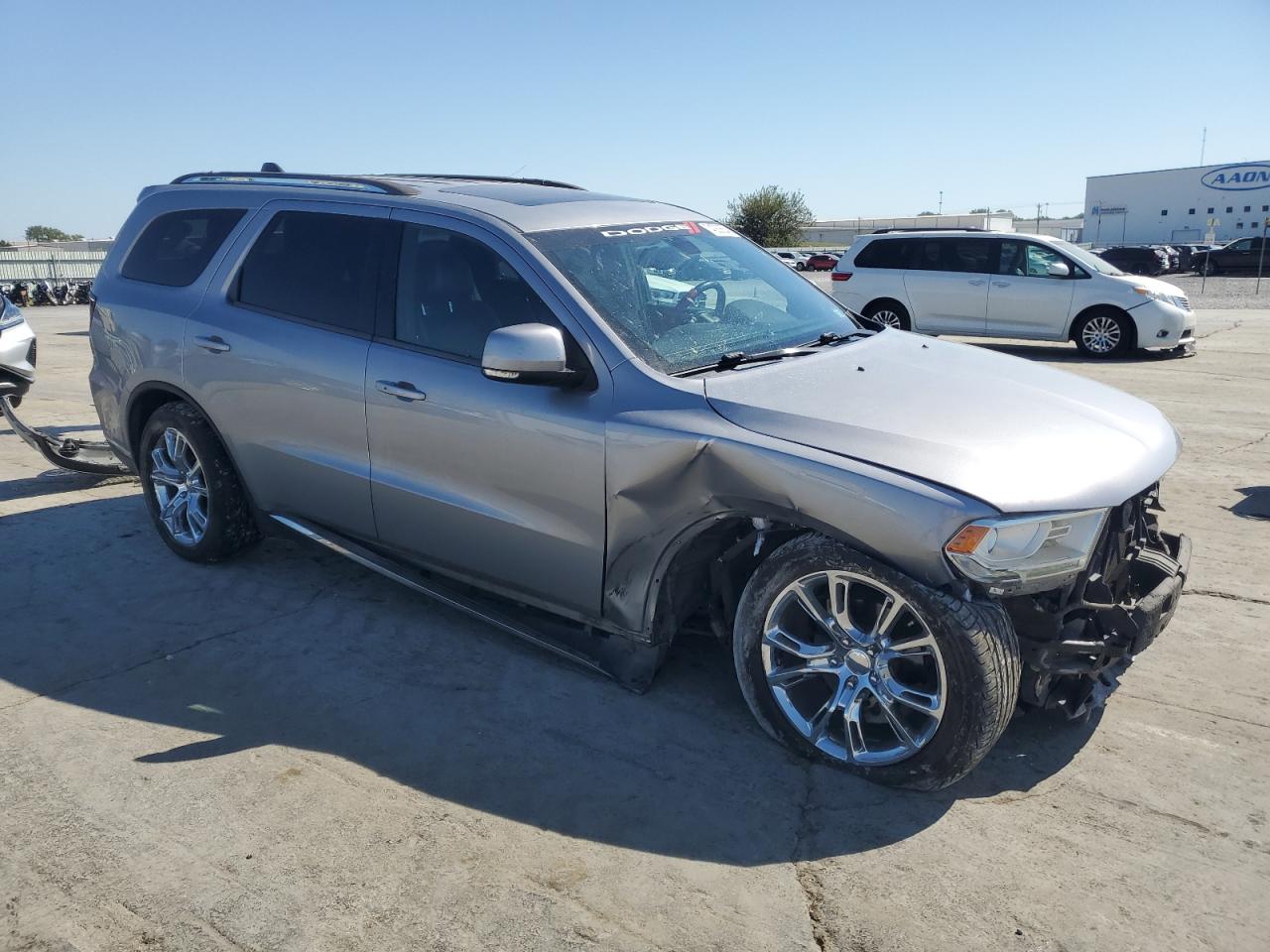 2014 Dodge Durango VIN 1C4RDHDG6EC494548 Copart auction photo, front end / undercarriage damage thumbnail 4