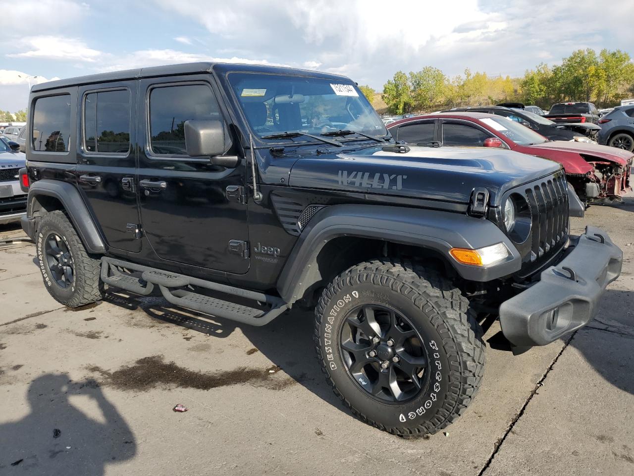 2020 Jeep Wrangler VIN 1C4HJXDG2LW196783 Copart auction photo, side damage thumbnail 4