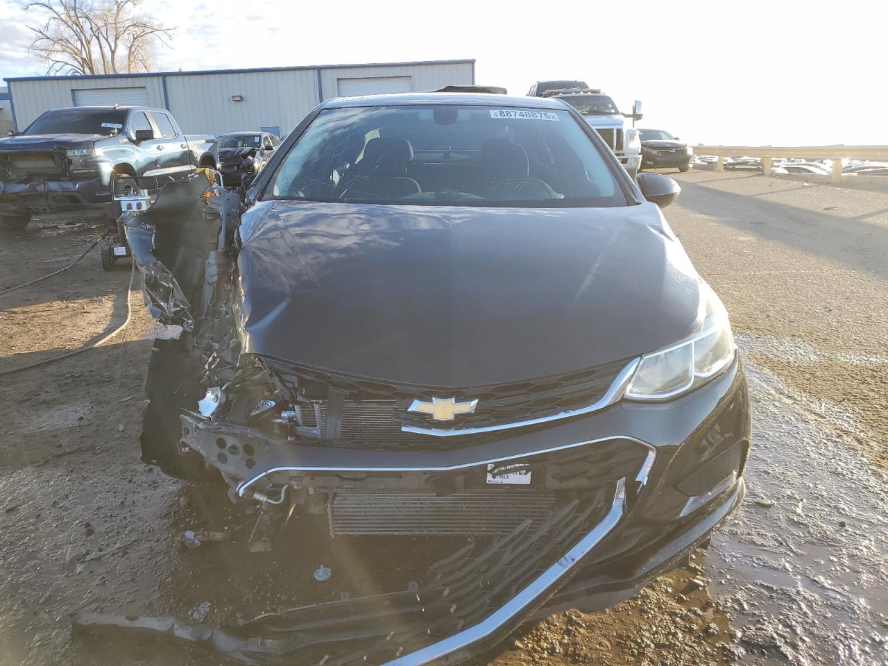 2018 Chevrolet Cruze VIN 1G1BC5SM9J7198401 Copart auction photo, front end / side damage thumbnail 5