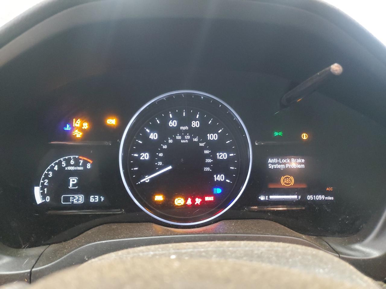 2019 Honda HR-V VIN 3CZRU6H54KM734410 Copart auction photo, side / front end damage thumbnail 9