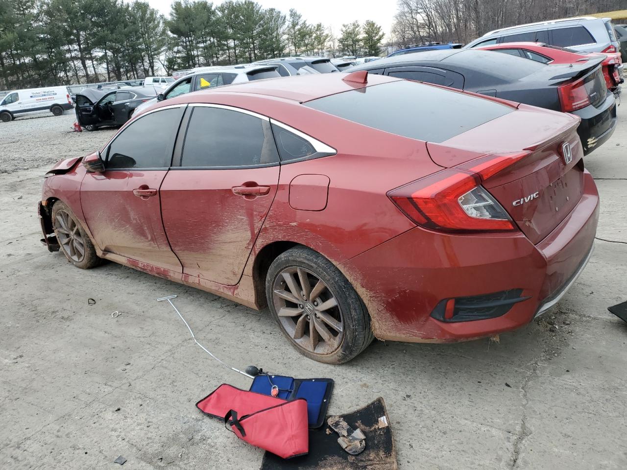 2020 Honda Civic VIN 19XFC1F72LE202605 Copart auction photo, front end / minor dent/scratches damage thumbnail 2