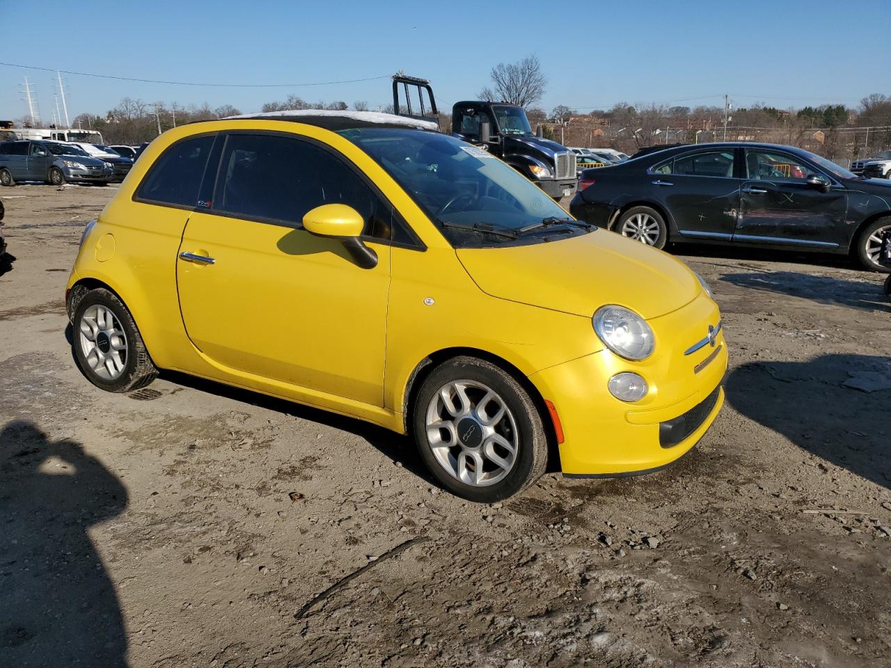 2015 Fiat 500 VIN 3C3CFFDR4FT668102 Copart auction photo, front end damage thumbnail 4