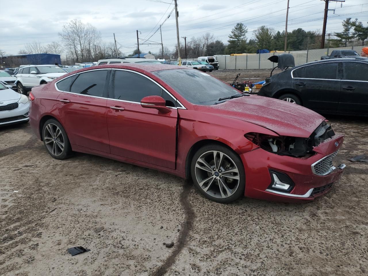 2019 Ford Fusion VIN 3FA6P0D94KR263566 Copart auction photo, front end damage thumbnail 4