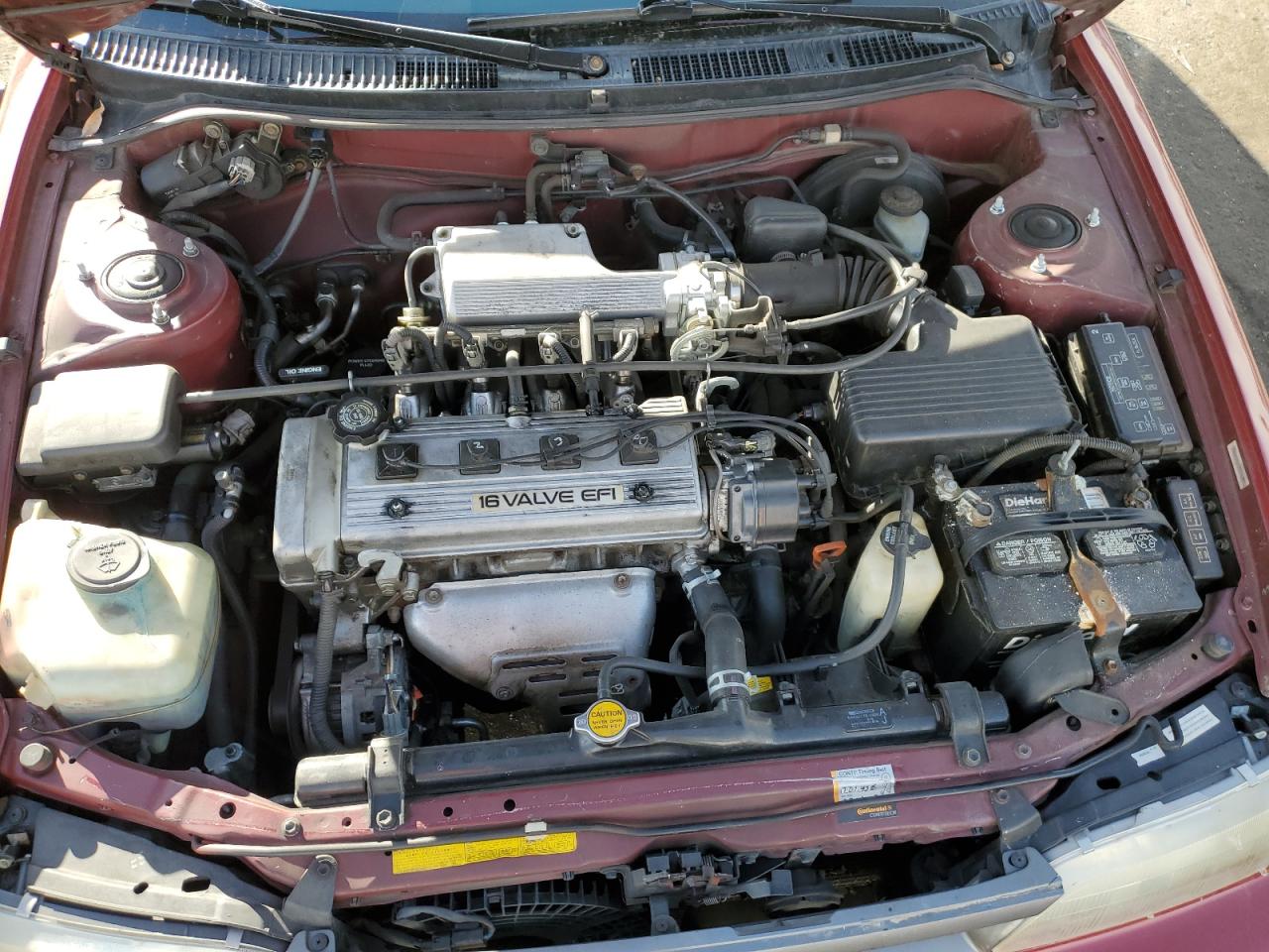 1993 Toyota Corolla VIN 1NXAE00E8PZ099571 Copart auction photo, rear end / hail damage thumbnail 11