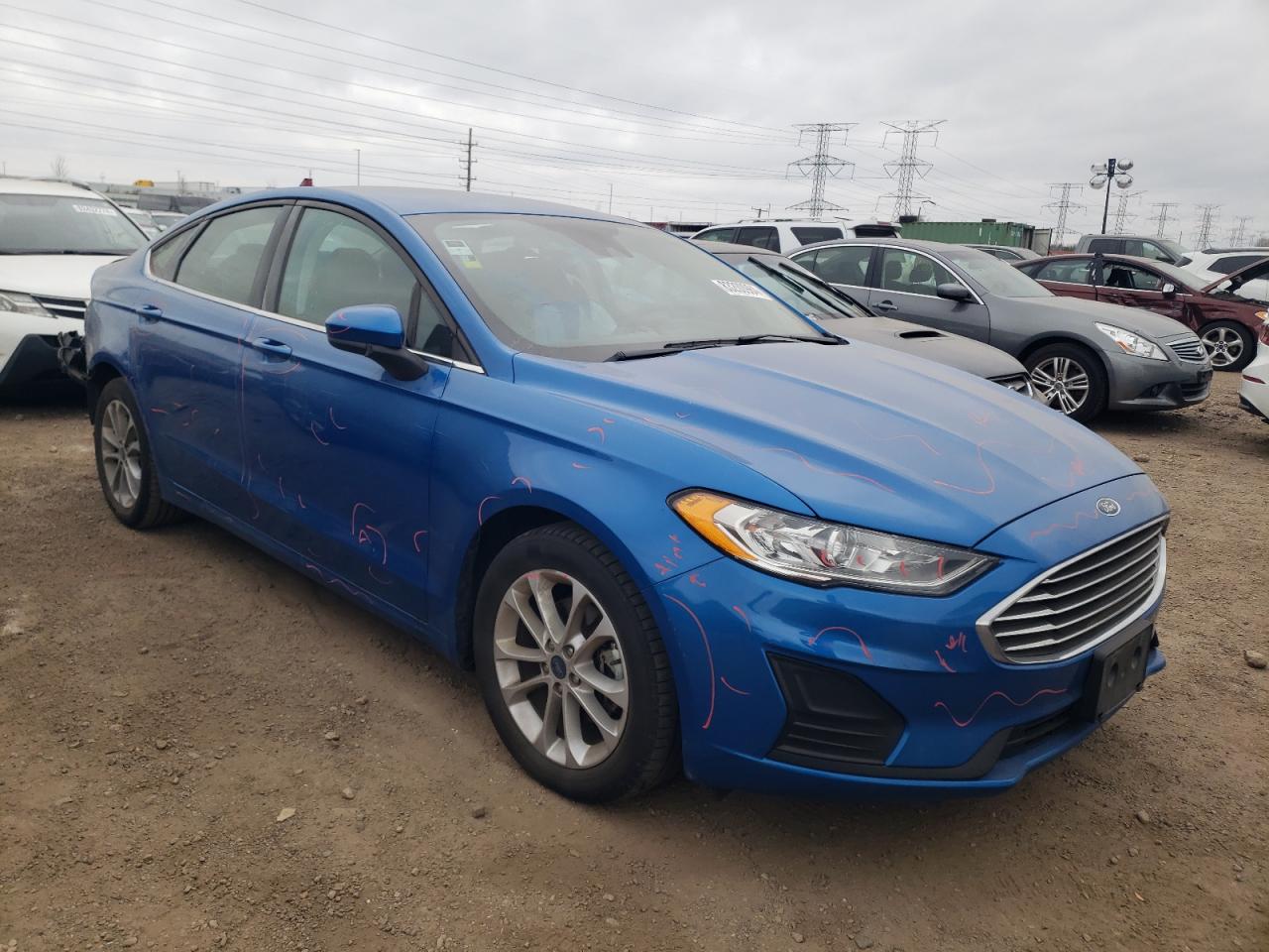 2020 Ford Fusion VIN 3FA6P0HD7LR218198 Copart auction photo, rear end damage thumbnail 4