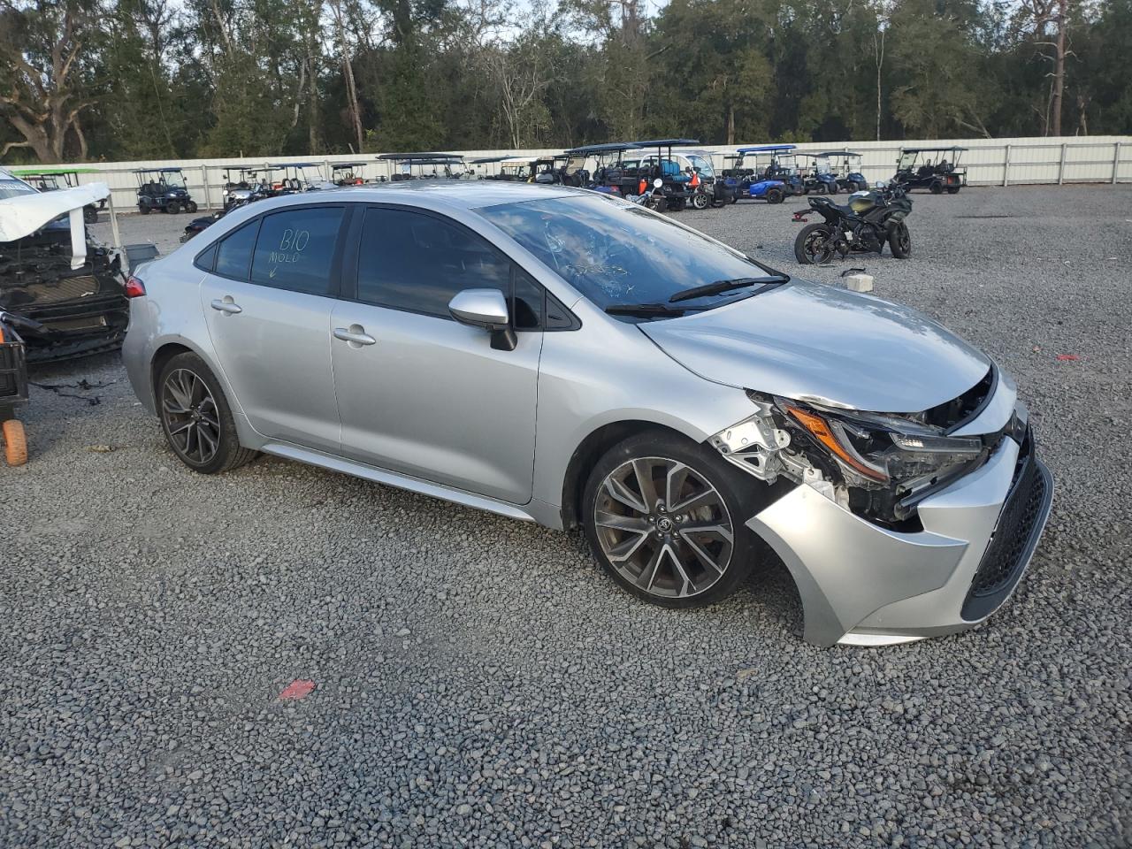 2021 Toyota Corolla VIN JTDEPMAE0MJ143629 Copart auction photo, all over damage thumbnail 4