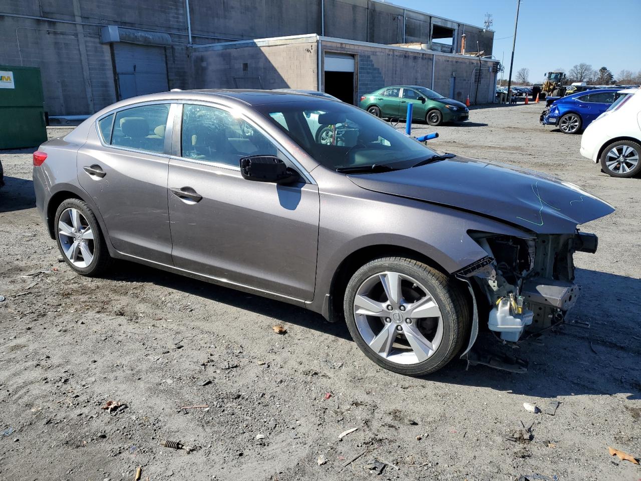 2013 Acura ILX VIN 19VDE1F59DE017185 Copart auction photo, front end / side damage thumbnail 4