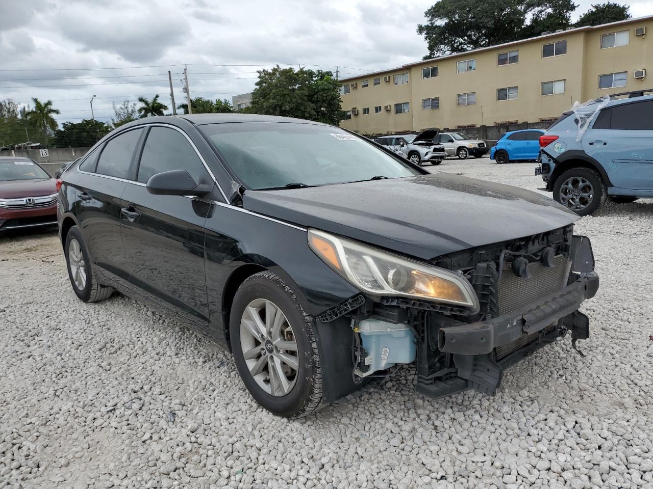2016 Hyundai Sonata VIN 5NPE24AF9GH319016 Copart auction photo, front end / minor dent/scratches damage thumbnail 4