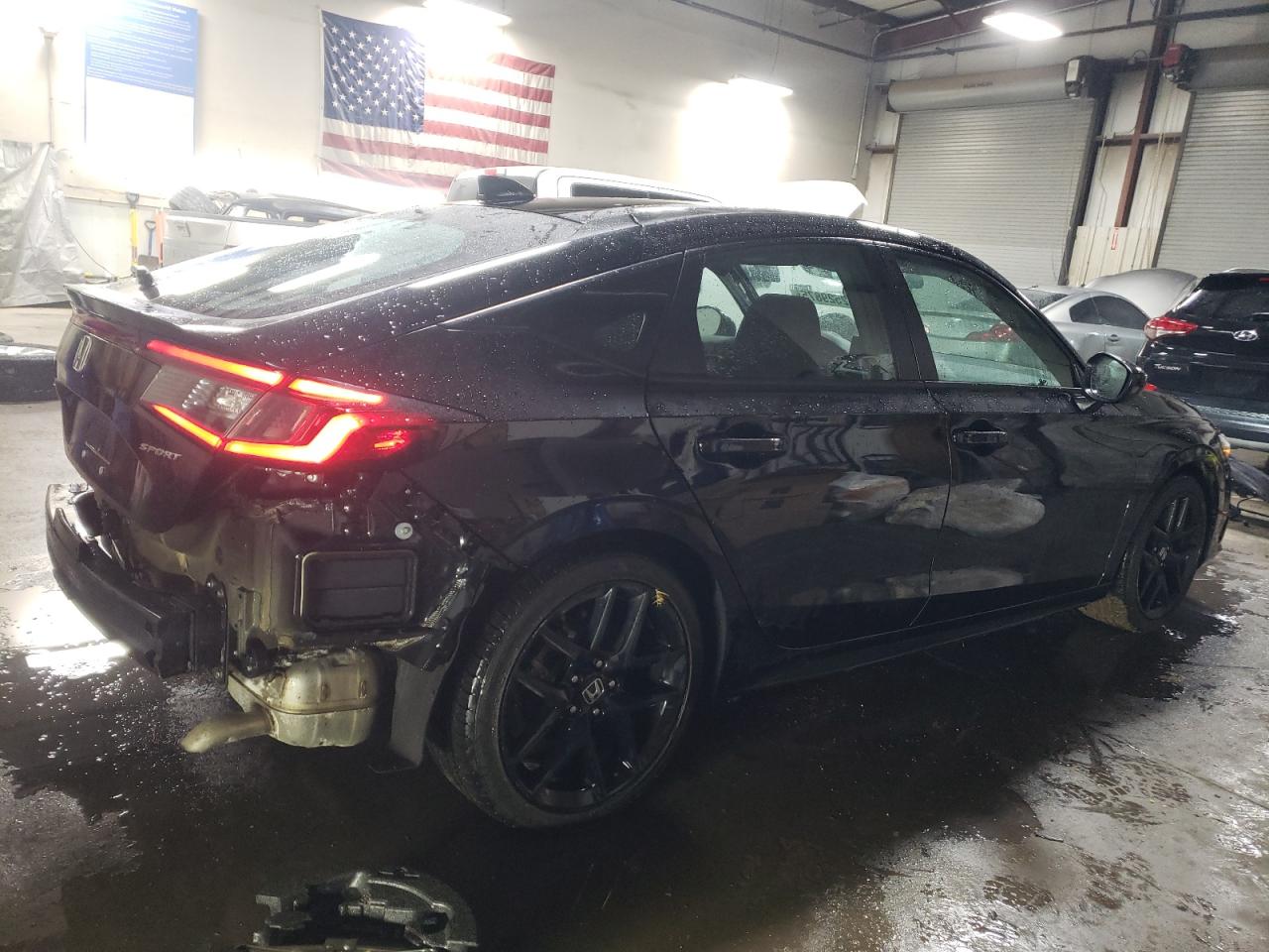 2023 Honda Civic VIN 19XFL2H86PE007205 Copart auction photo, side / rear end damage thumbnail 3