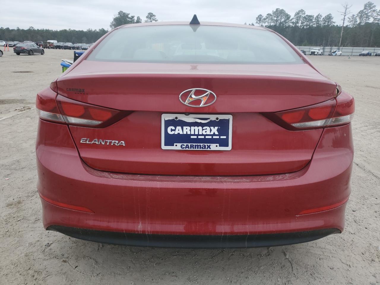 2017 Hyundai Elantra VIN KMHD84LF3HU061151 Copart auction photo, vandalism damage thumbnail 6