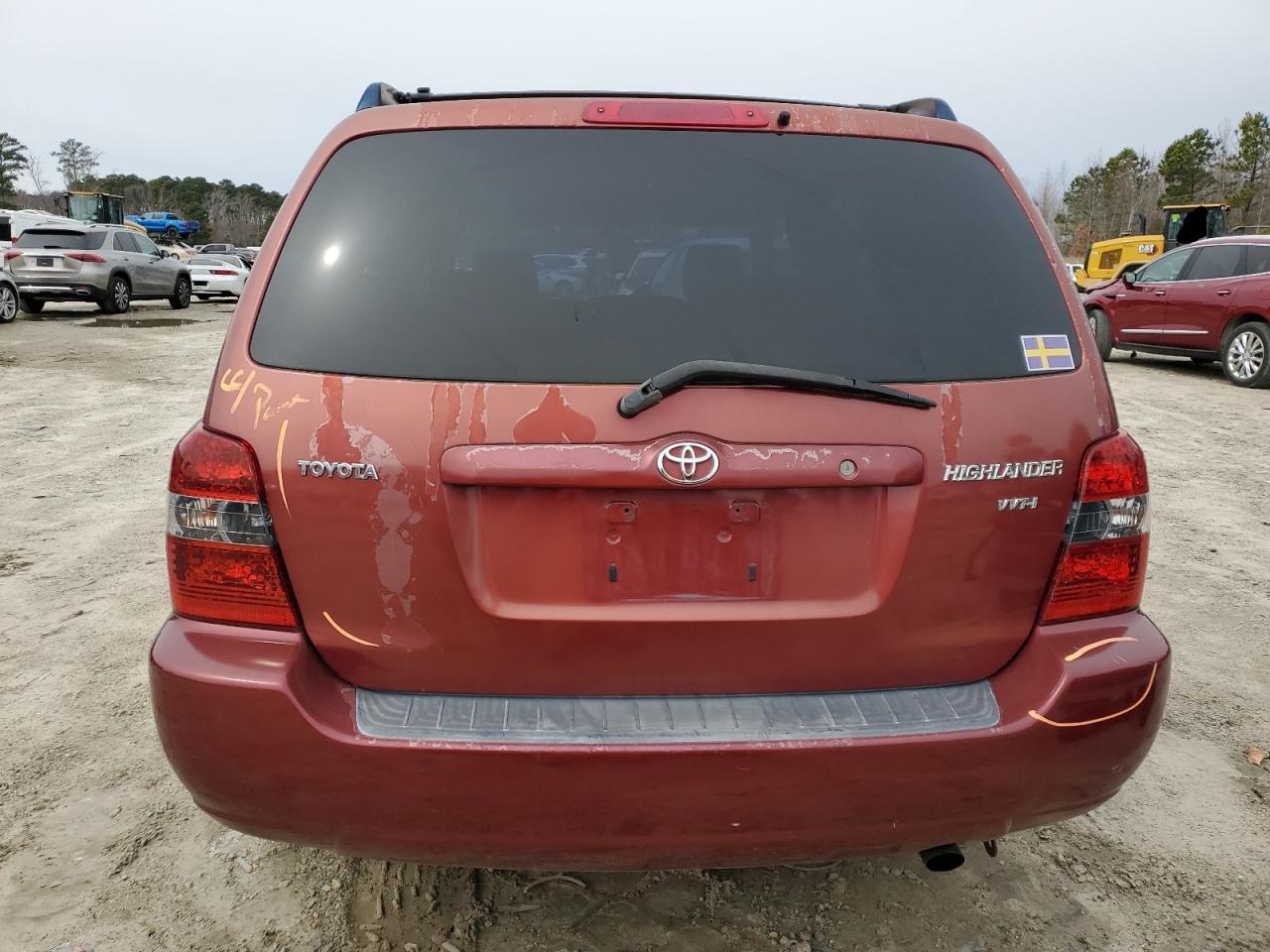 2006 Toyota Highlander VIN JTEGD21A060135277 Copart auction photo, front end / minor dent/scratches damage thumbnail 6