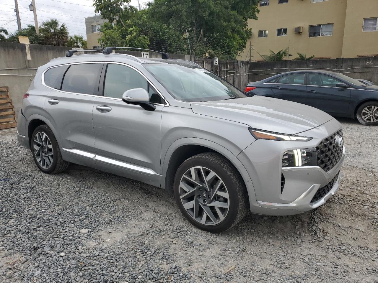 2023 Hyundai Santa Fe VIN 5NMS54ALXPH640611 Copart auction photo, rear end / side damage thumbnail 4