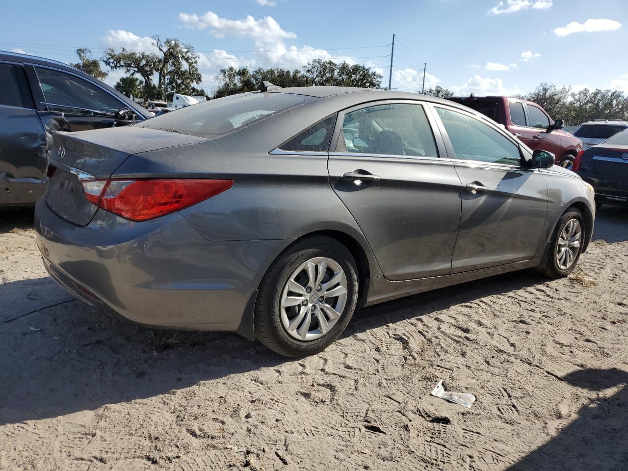 2013 Hyundai Sonata VIN 5NPEB4AC4DH544249 Copart auction photo, vandalism damage thumbnail 3