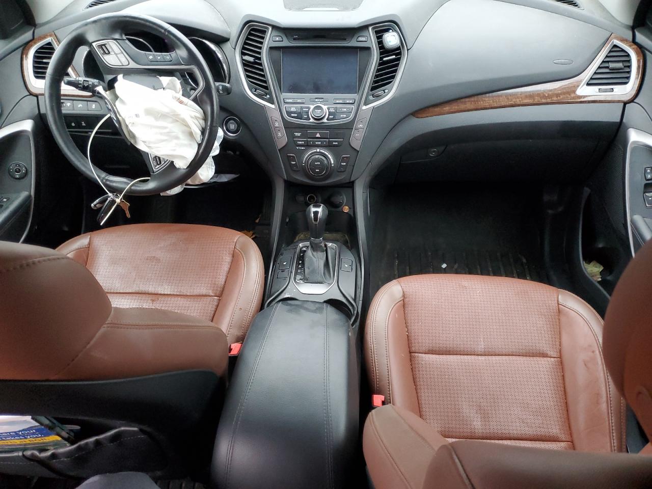 2013 Hyundai Santa Fe VIN 5XYZWDLA8DG090838 Copart auction photo, all over / undercarriage damage thumbnail 8