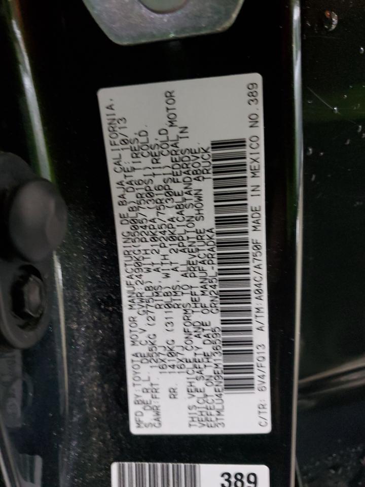 2014 Toyota Tacoma VIN 3TMLU4EN9EM136595 Copart auction photo, rear end / minor dent/scratches damage thumbnail 12