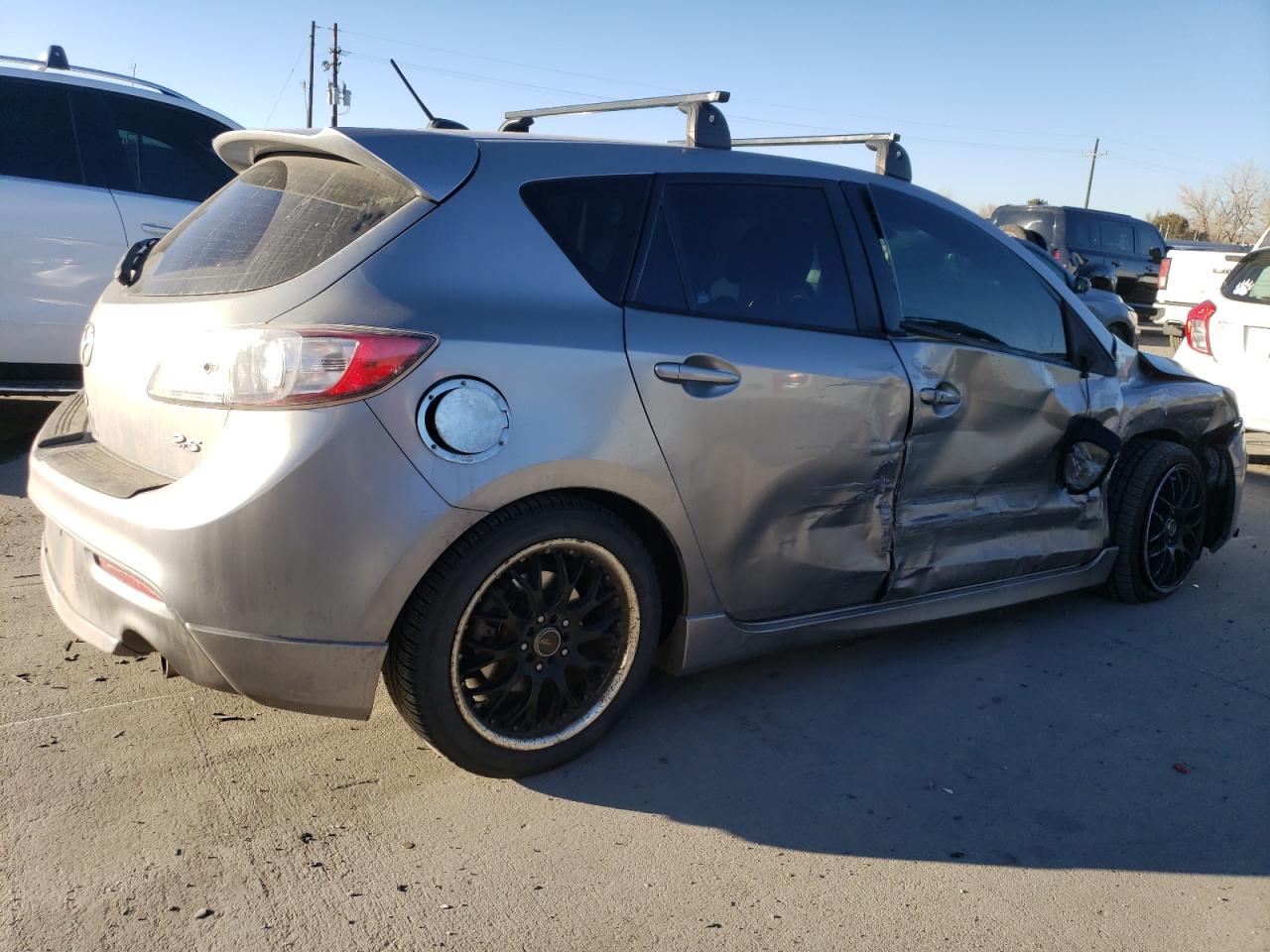 2010 Mazda 3 VIN JM1BL1H62A1148466 Copart auction photo, side / front end damage thumbnail 3