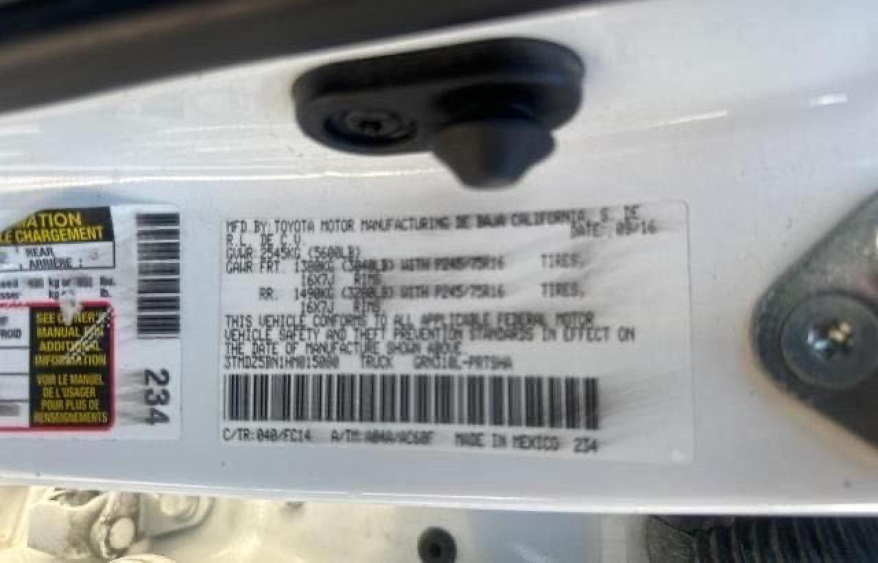 2017 Toyota Tacoma VIN 3TMDZ5BN1HM015080 Copart auction photo, normal wear damage thumbnail 10