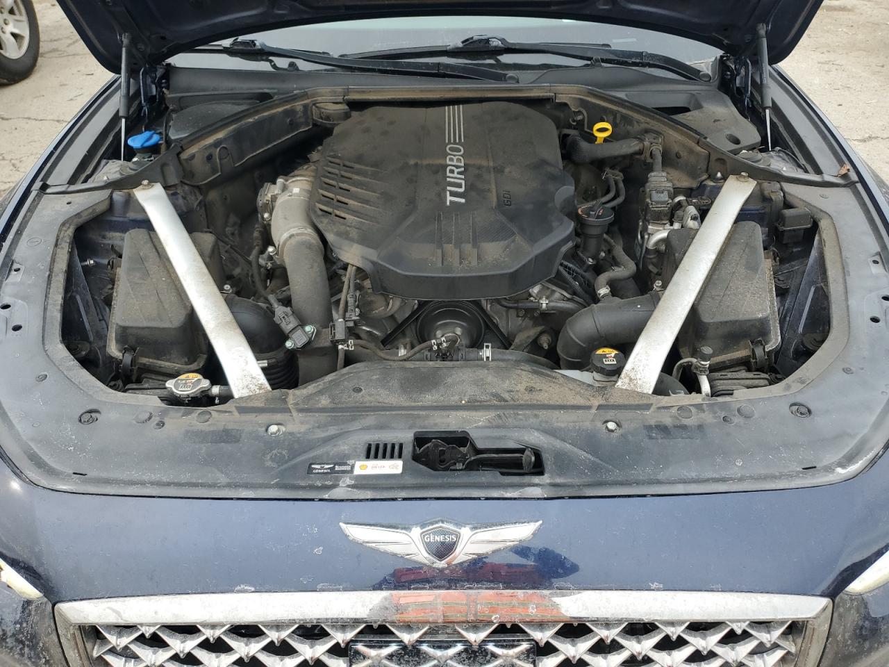 2019 Genesis G70 VIN KMTG34LE5KU034162 Copart auction photo, side / front end damage thumbnail 11