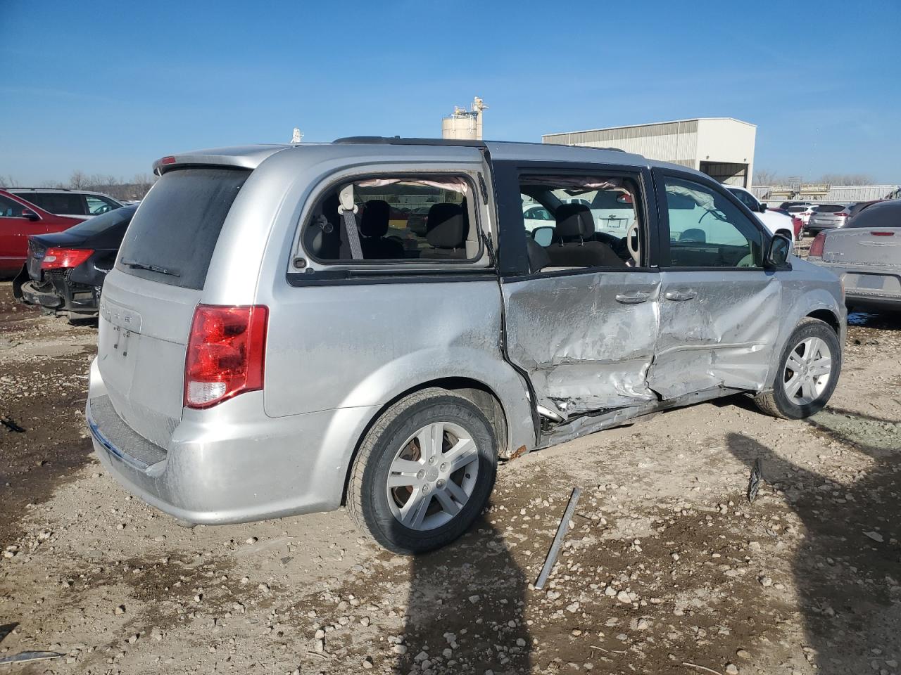 2012 Dodge Caravan VIN 2C4RDGCG5CR297001 Copart auction photo, side damage thumbnail 3