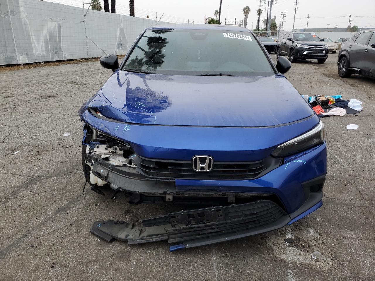 2022 Honda Civic VIN 2HGFE2F52NH510851 Copart auction photo, front end / rear end damage thumbnail 5