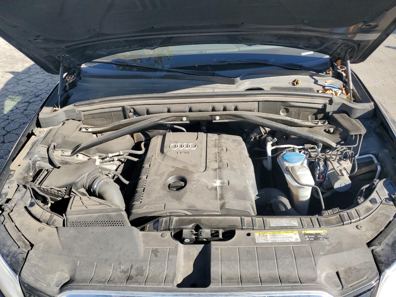 2014 Audi Q5 VIN WA1LFAFP0EA095290 Copart auction photo, front end / undercarriage damage thumbnail 13