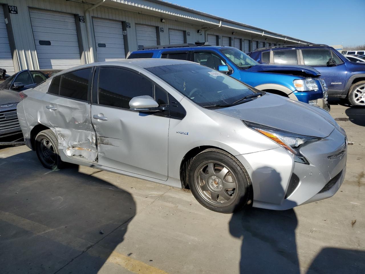 2018 Toyota Prius VIN JTDKBRFU8J3603859 Copart auction photo, side / rear end damage thumbnail 4