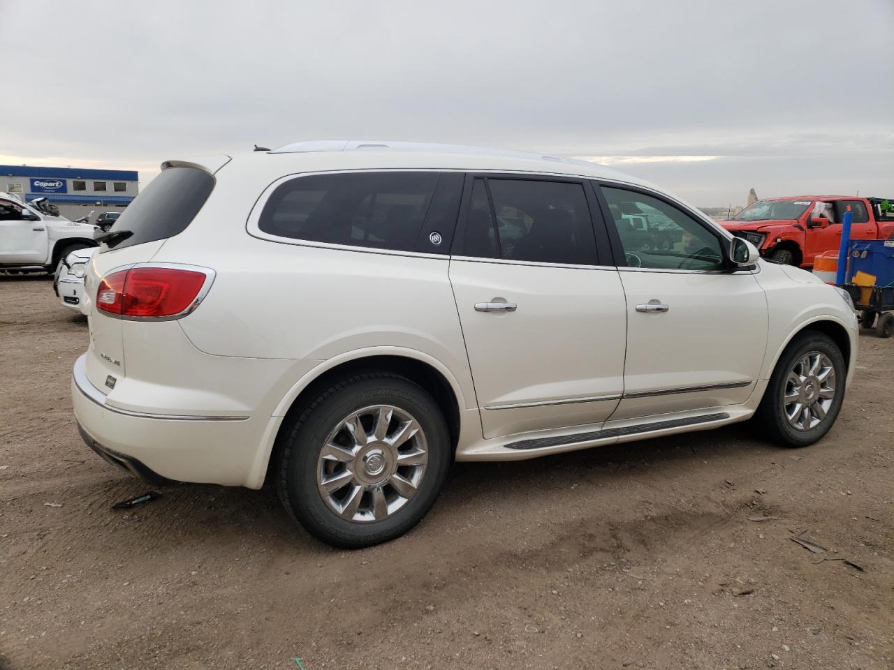 2014 Buick Enclave VIN 5GAKRBKD5EJ297571 Copart auction photo, front end / side damage thumbnail 3