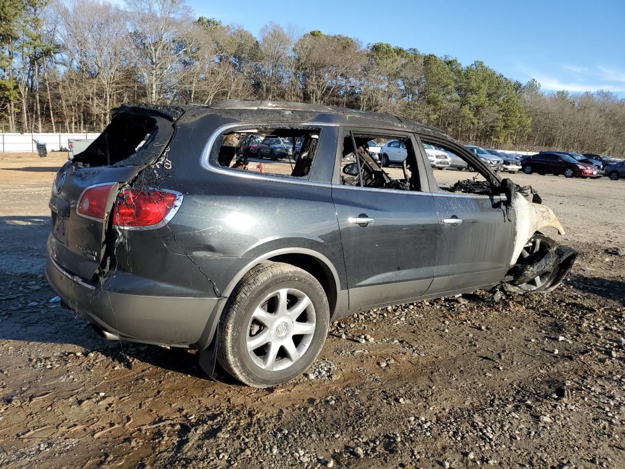 2010 Buick Enclave VIN 5GALVCED7AJ100976 Copart auction photo, burn damage thumbnail 3