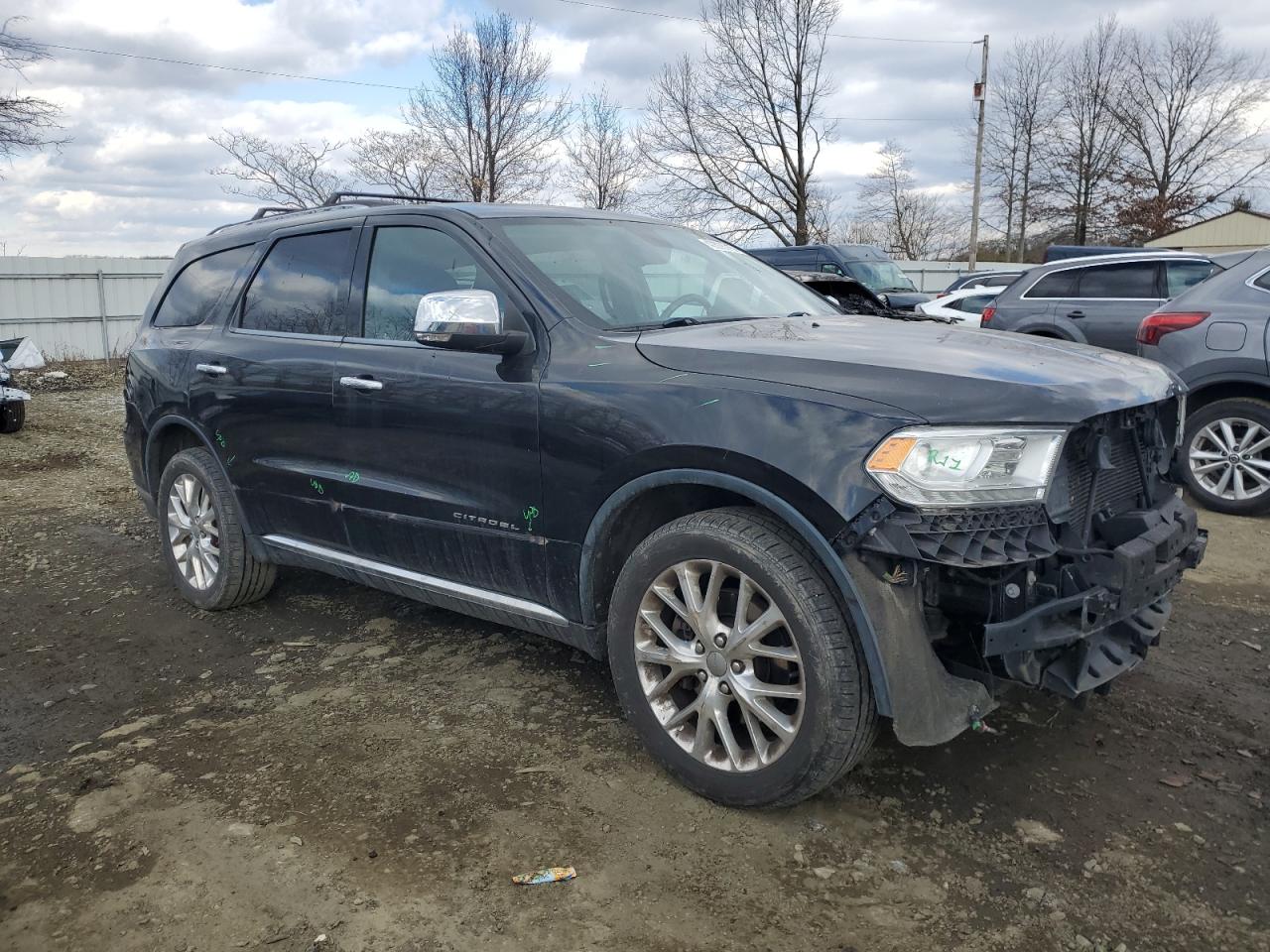 2015 Dodge Durango VIN 1C4RDJEG9FC176981 Copart auction photo, side / rear end damage thumbnail 4
