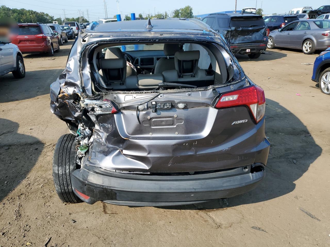 2019 Honda HR-V VIN 3CZRU6H76KM716220 Copart auction photo, all over damage thumbnail 6